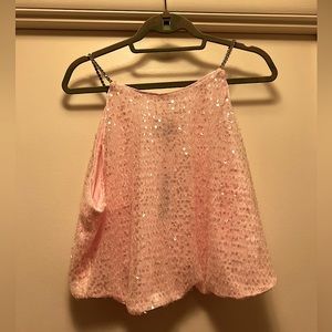 Eloquii Pink Sequin Crop Top